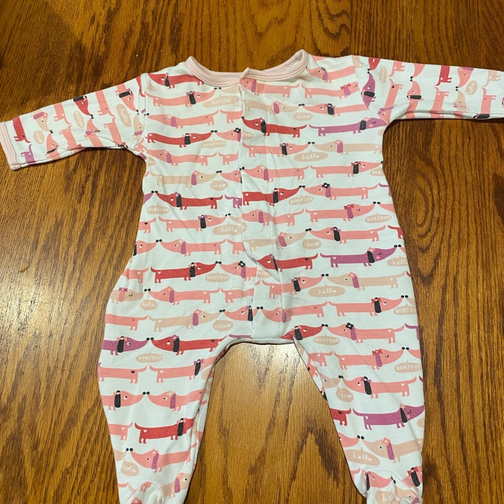 Magnetic Me doggy Dachshund pajamas 3-6 months